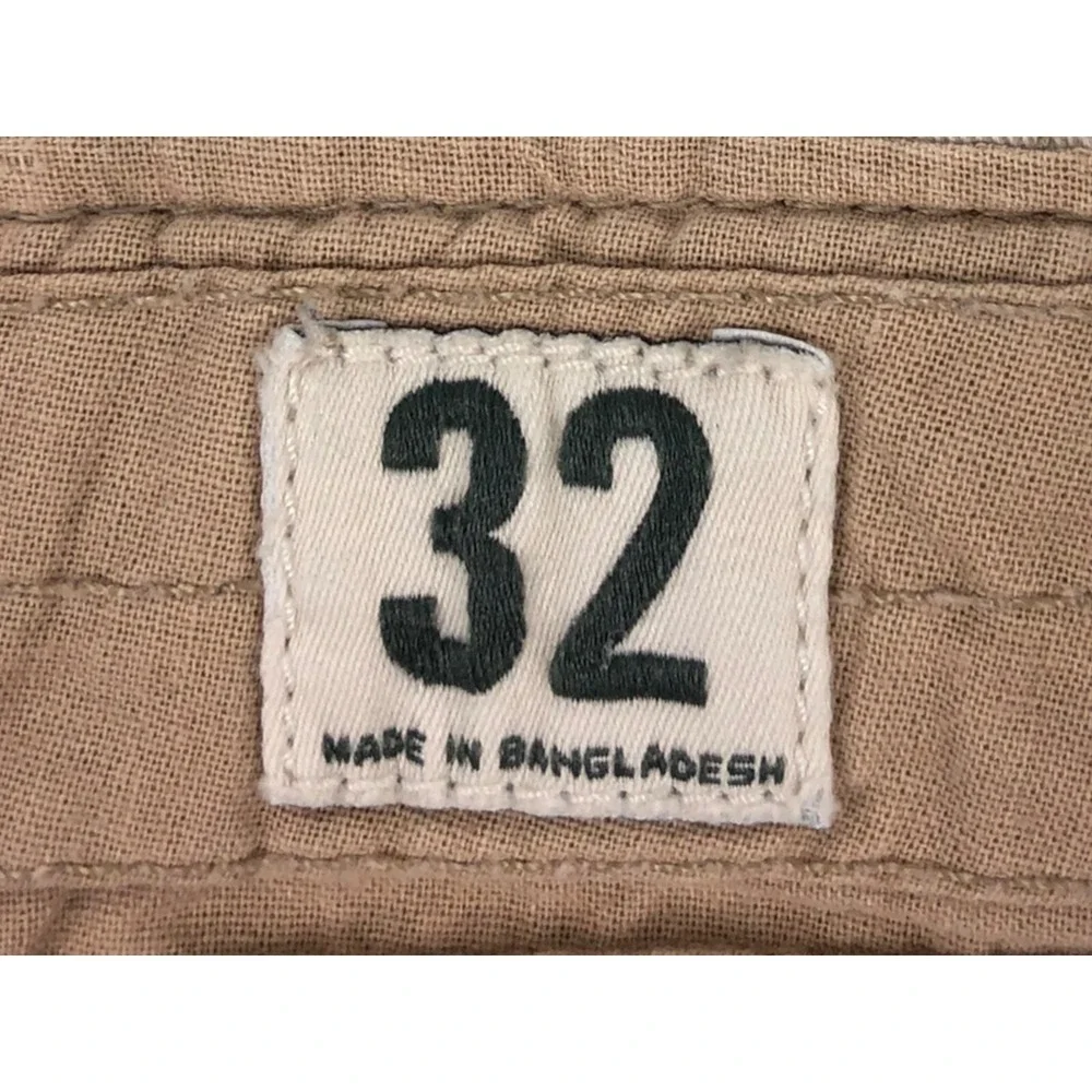 Abercrombie & Fitch Mens 32 Cargo Shorts Drawstring Twill Heavy Duty Distressed